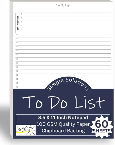 Miniatura 2 de Planificador de lista de tareas, bloc de notas de 60 páginas. Planificación sin fecha con lista de verificación de tareas y secciones de prioridad