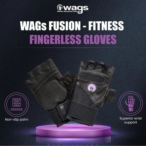 Miniatura 2 de Guantes de muñeca asegurados estilo Fusión - Guantes acolchados de gel, guantes de entrenamiento con soporte para muñeca, guantes de yoga, guantes