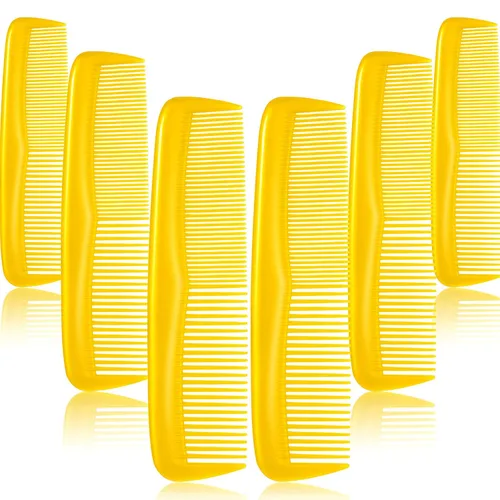 Miniatura 8 de Leinuosen Set de 12 piezas de peines de bolsillo de plástico de dientes finos para peinado para mujeres y hombres, Peines para cabello
