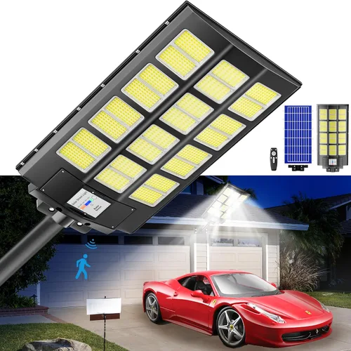 Miniatura 8 de Luz de calle solar loyoele de 8000 W para exteriores, resistente al agua, luz de calle LED solar al aire libre de 120,000 lúmenes 7000 K