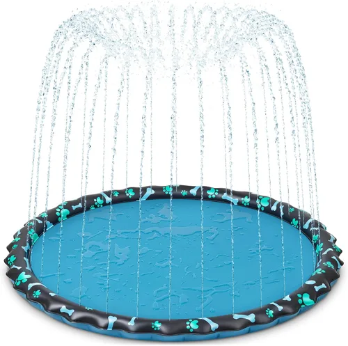 Miniatura 12 de SplashEZ Almohadilla de Salpicaduras Antideslizante para Niños y Perros, 69'' Almohadilla de Salpicaduras Extra Grande con Rociador para Niños