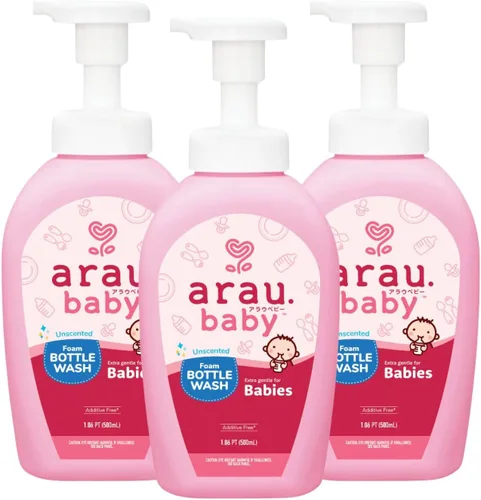 Miniatura 10 de Arau Baby Repuesto de espuma sin perfume, biberón y jabón para platos a base de plantas naturales, sin fragancia ni aditivos artificiales, suave