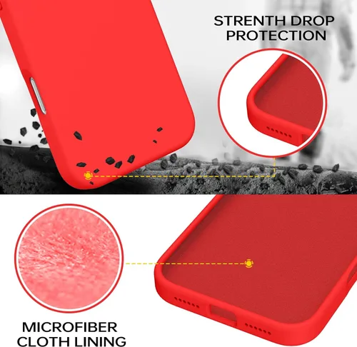 Miniatura 36 de GUAGUA Funda compatible con iPhone 17 Pro Max de 6.9 pulgadas, silicona líquida, goma de gel suave, delgada, forro de microfibra delgada