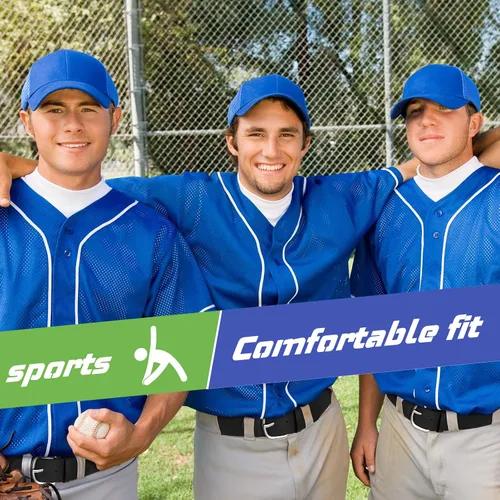 Miniatura 7 de Hercicy 12 cinturones de béisbol, cinturones de sóftbol a granel para adultos y jóvenes, cinturón de fútbol ajustable para niños y niñas