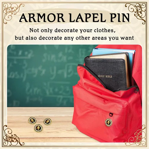 Miniatura 6 de Therwen 16 broches religiosos de oro de 1.18 pulgadas para poner en toda la armadura, broches religiosos cristianos a granel para hombres y mujeres
