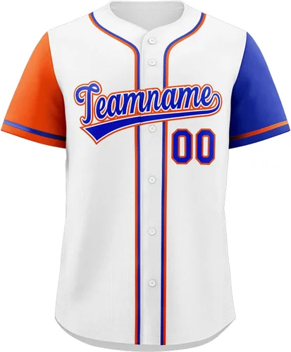 Miniatura 87 de Camisetas de béisbol personalizadas con botones de manga corta, número de nombre cosido personalizado / impreso para adultos y jóvenes