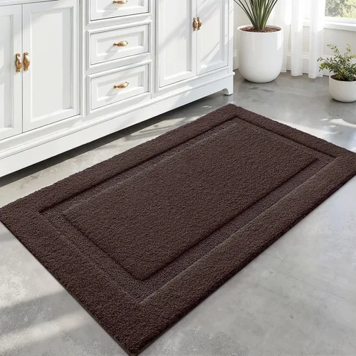 Miniatura 11 de LUMI Alfombras grandes y ultrasuaves para baño, antideslizantes con respaldo de goma, tapete de baño absorbente y lavable de secado rápido, alfombra