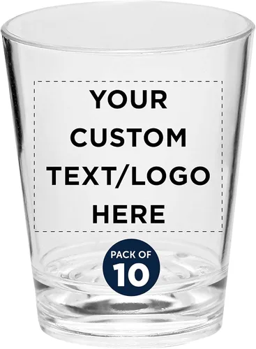 Miniatura 8 de DISCOUNT PROMOS Vasos de chupito de plástico translúcido de 1.5 onzas, juego de 10, paquete a granel, acrílico, ideal para bodas, fiestas