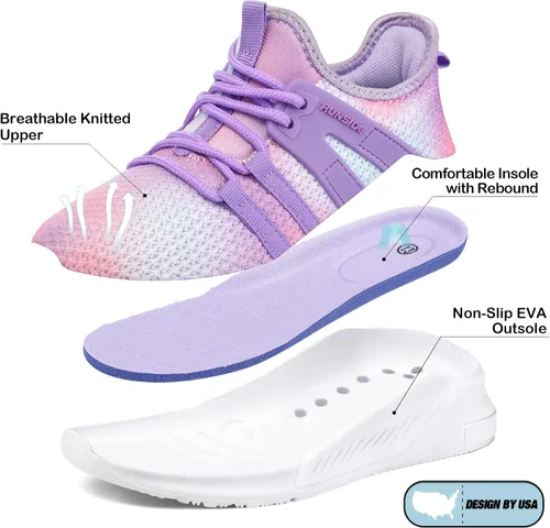 Miniatura 4 de RUNSIDE Zapatillas para correr para niños y niñas