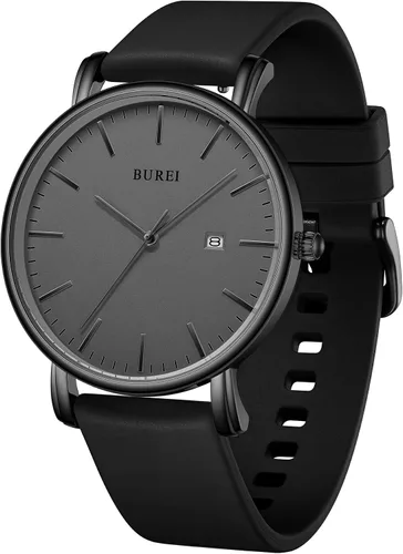 Miniatura 2 de BUREI Relojes de pulsera para hombre, relojes minimalistas de moda, analógicos de cuarzo, impermeables para hombres