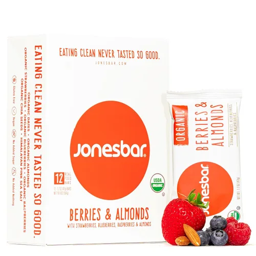 Miniatura 23 de JONESBAR Mantequilla de maní y gelatina, 12 unidades (paquete de 1)), barra orgánica de frutas y nueces USDA sin OMG, Kosher, vegana, sin gluten