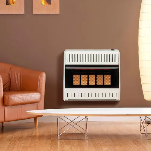 Miniatura 8 de ProCom - Calentador de placa infrarroja de gas natural sin ventilación con pies de base - 30,000 BTU, control con termostato - Modelo# MN300TPA-B