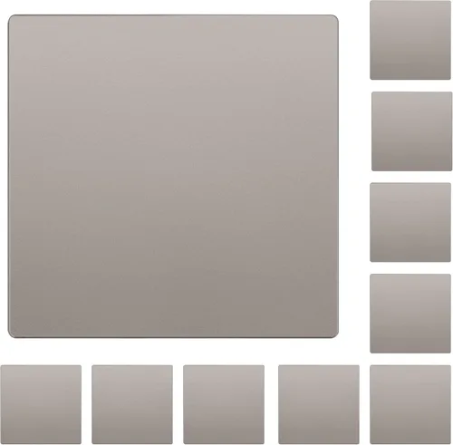 Miniatura 28 de LIDER Placa de Pared de Metal Doble Lisa, Resistente a la Temperatura e Impacto, Acero Inoxidable 304, Cubierta sin Tornillos, Actualización