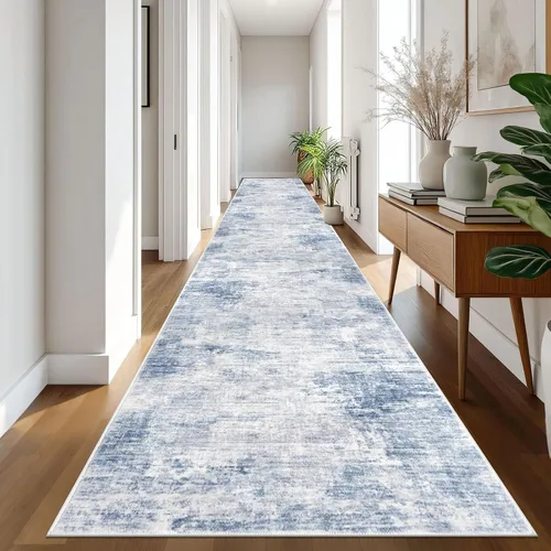 Miniatura 689 de IOHOUZE Alfombra abstracta lavable de 3 x 12 pies para pasillos, antideslizante para cocina, camino de entrada de lana sintética para interiores