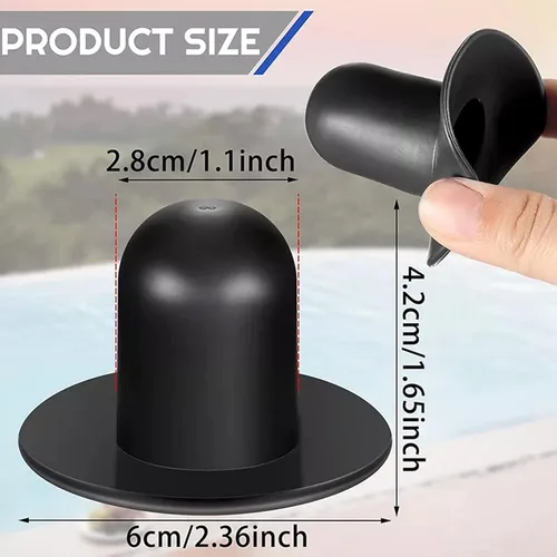 Miniatura 2 de Paquete de 4 tapones de repuesto para pared de piscina, tapones de tope, tapones de piscina, tapón de orificio para filtro de bomba de piscina
