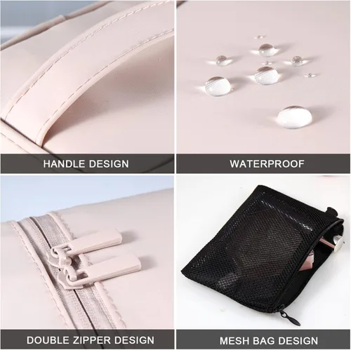 Miniatura 6 de Organizador de brochas de maquillaje, bolsa de maquillaje, juego de brochas de 7.5 x 5.5 x 4.4 pulgadas, soporte para lápices de viaje profesional