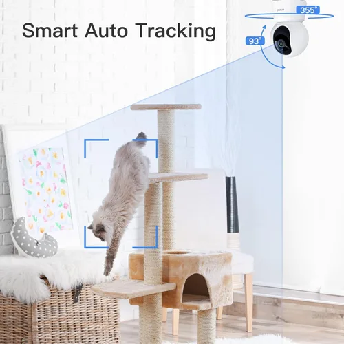 Miniatura 6 de Cámara de seguridad interior ARENTI 5G, cámara para mascotas de 4MP con altavoz para perros/gatos, monitor de bebé con aplicación para teléfono