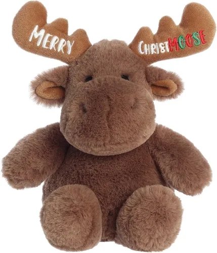 Aurora Witty JUST Sayin' Merry Christmoose - Personajes expresivos - Ideas de regalo extravagantes - Marrón 12 pulgadas