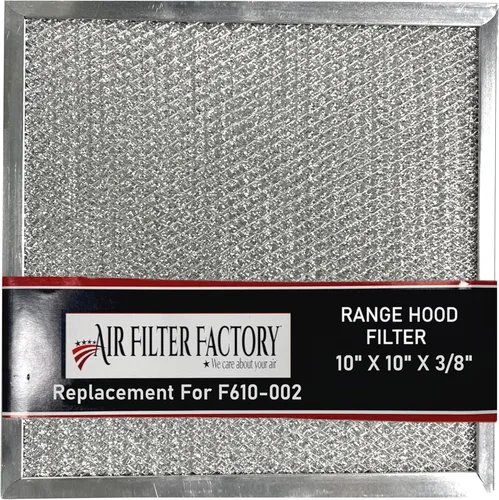 Air Filter Factory Reemplazo Para Rangaire F610-002 Filtro de Campana de Grasa de Malla de Aluminio 10 X 10 X 3/8 Pulgadas