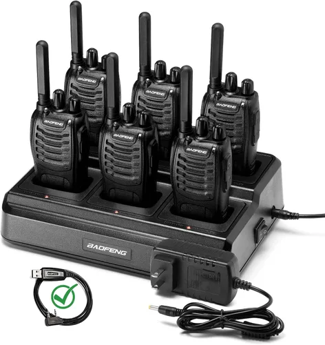 Miniatura 9 de BAOFENG BF-88ST Walkie Talkies para adultos de largo alcance, paquete de 4, radio portátil de dos vías con carga USB VOX manos libres, radios