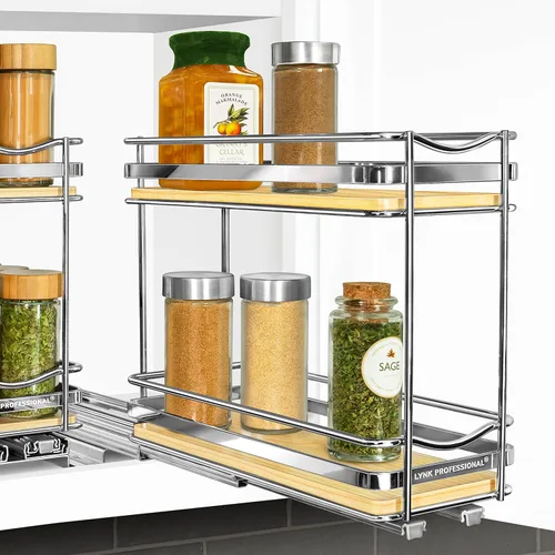 Miniatura 9 de LYNK PROFESSIONAL® Élite™ - Organizador de especieros extraíble para el interior de armarios de cocina - 4-3/8 pulgadas de ancho - Cajón deslizante