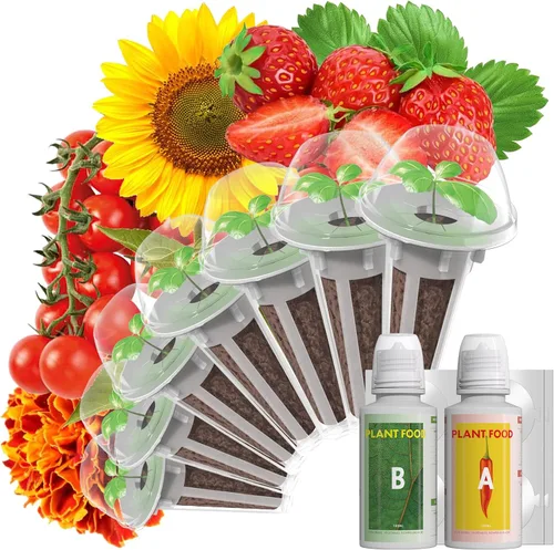 Vainas de semillas de flores y frutas LYKOCLEAN para AeroGarden, Ahopegarden, sistema de cultivo hidropónico iDOO para interiores, 350 semillas+