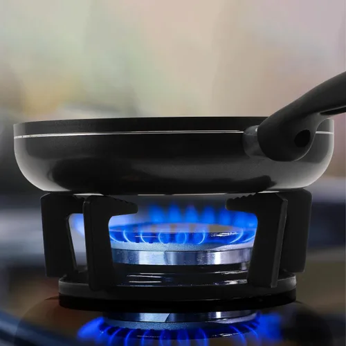 Miniatura 4 de OSALADI Wok Stand Wok - Estante para estufa de gas de hierro fundido con cinco pies antideslizante y ahorro de tiempo para la cocina del hogar