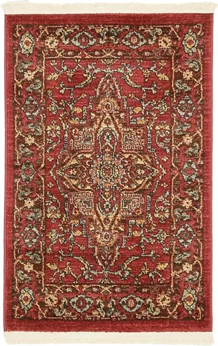 Miniatura 3 de Unique Loom Sahand Collection - Alfombra de área Ardashir (2' 2" x 3' 1", rectangular, rojo/azul claro)