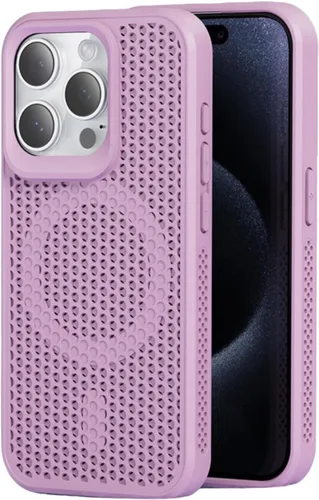 Miniatura 8 de Funda para iPhone 17 Pro Max, [compatible con MagSafe] doble capa de disipación de calor de panal de abeja, funda protectora transpirable y a prueba