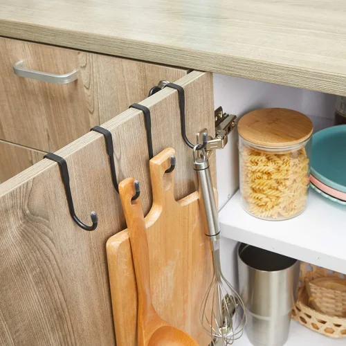 Miniatura 4 de 8 ganchos para colgar cajones en forma de S, ganchos de metal duradero para cocina, armario, baño, cajón, puerta de armario, puerta de armario
