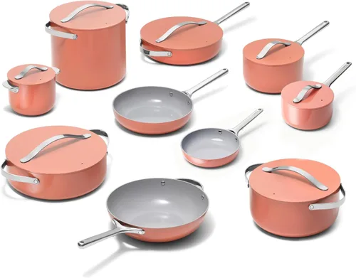 Miniatura 14 de Caraway Juego de utensilios de cocina de cerámica antiadherente (12 piezas) ollas, sartenes, tapas y almacenamiento de cocina, sin PFAS ni PFOA