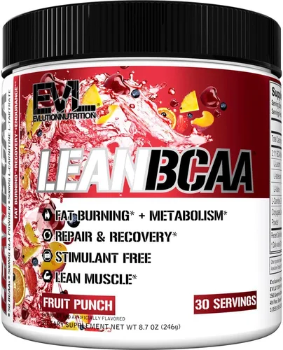 Miniatura 6 de Evlution Polvo de BCAA magro libre de estimulantes Nutrición BCAAs Aminoácidos en polvo con CLA Carnitina y 2:1:1 aminoácidos de cadena ramificada