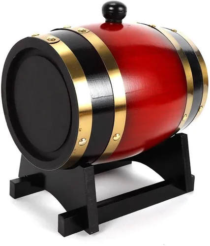 Miniatura 4 de Barril de whisky de 1,5 L, dispensador de barril de vino para el hogar, barriles de envejecimiento de roble para vino, licores, cerveza y licor