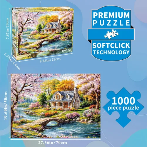 Miniatura 2 de Rompecabezas para adultos de 1000 piezas para adultos, rompecabezas de 1000 piezas, 1000 piezas, paisaje idílico de verano rural Vacaciones de playa