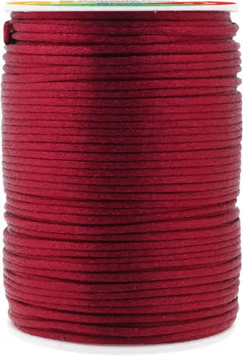 Miniatura 37 de Mandala Crafts Cordón de Satén de Nailon 2mm Cordón Rattail Champagne - 100 Yardas Cordón de Nailon Chino para Nudos Cordón de Seda Cola de Rata