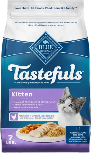 Miniatura 12 de Blue Buffalo Tastefuls Alimento para Gatitos con DHA - Comida Seca para Gatos Hecha en los Estados Unidos con Ingredientes Naturales, Receta