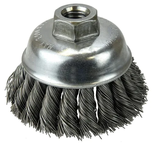 Miniatura 9 de Weiler 13286 Cepillo de alambre de alambre de una hilera de 2-3/4 pulgadas, relleno de acero de 0.020 pulgadas, tuerca UNC de 5/8"-11, fabricado
