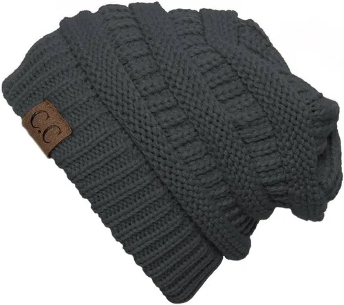 Miniatura 110 de C.C Trendy Warm Chunky Soft Stretch Cable Knit Beanie