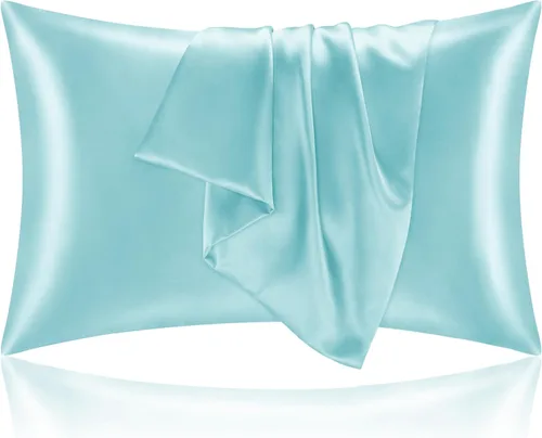 Miniatura 48 de Bedelite Funda de almohada de satén para el cuerpo, súper suave y refrescante, para el cabello y la piel, transpirable, sedosa y larga, 20 x 54 Rosa