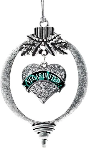 Miniatura 101 de Inspired Silver - Red Merry - Adorno de Navidad plateado - Adorno de árbol de Navidad con dije de corazón con circonita cúbica - Decoración colgante