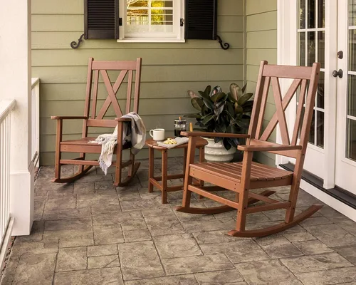 Miniatura 2 de POLYWOOD® Braxton - Juego de mecedoras, color blanco