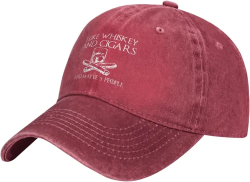Miniatura 80 de Philysonic Funny Hat I Like Whisky and Cigars and Maybe 3 People Sombreros para Hombres Gorras de Béisbol Gorras Ajustables