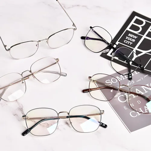 Miniatura 6 de Lentes de bloqueo de luz azul de metal para mujeres y hombres, anteojos cuadrados para computadora, antifatiga ocular y protección UV
