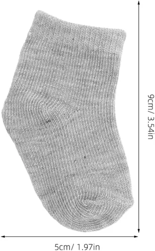 Miniatura 5 de NUOBESTY 6 pares de calcetines de muñeca mini calcetín ropa de bebé figura de acción accesorios para muñeca