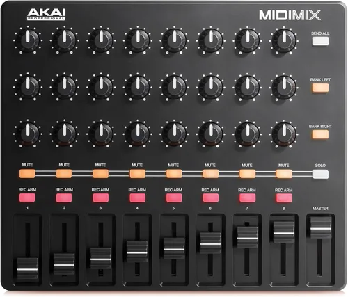 Miniatura 9 de Akai Professional MIDImix - Controlador MIDI USB y mezclador con atenuadores asignables y atenuador maestro, 24 perillas y 16 botones, mapeo 1 a 1