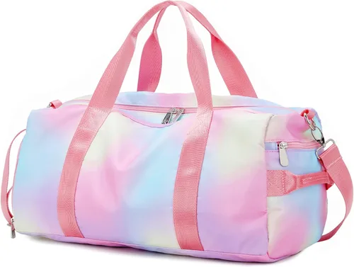 Mochila deportiva de lona para viaje o gimnasio, para hombre y mujer, con compartimento para zapatos y bolsillo para cosas húmedas