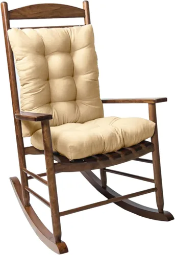 Miniatura 14 de Cojines para silla mecedora para interiores y exteriores, paquete de 1, cojines para sillas de patio, cojines de asiento de respaldo alto para Negro