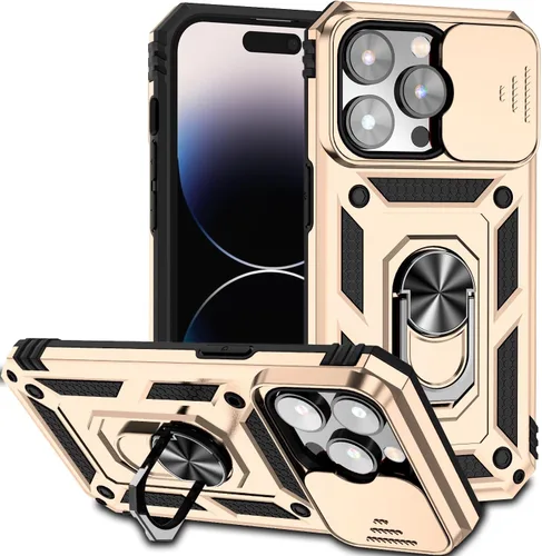 Miniatura 33 de Funda magnética compatible con iPhone 14 Pro de 6.1 pulgadas, funda magnética para iPhone 14 Pro con cubierta de cámara y soporte de grado militar