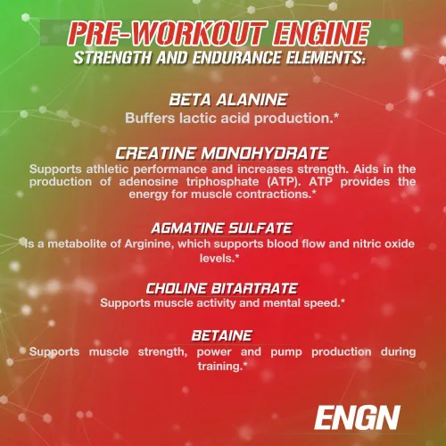 Miniatura 5 de EVL Intense Pre Workout con Creatina - ENGN Bebida en polvo energizante preentreno para hombres para energía duradera, enfoque y recuperación