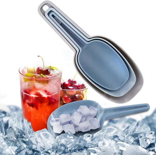 Miniatura 5 de Paquete de 4 cucharas de plástico para recipientes, cuchara de plástico para cubitos de hielo, cucharas de harina, productos secos, granos de café